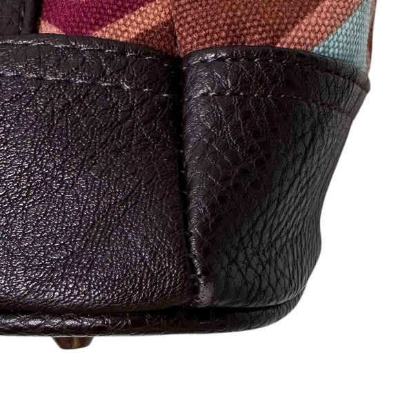 Missoni X Target Multi Color Chevron Zig Zag Canvas Tote Large Brown - Picture 14 of 15